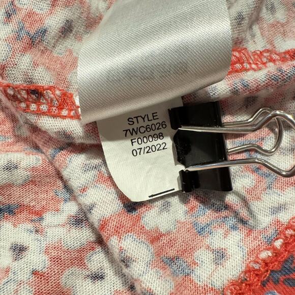 Lucky Brand Top Floral Cottage Prairie Romantic Boho Academia Retro Red Size XL - Picture 6 of 8